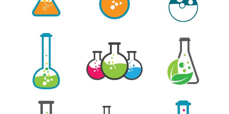 laboratory logo images illustration vector